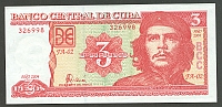 Cuba, P-123, 2004 3 Pesos, Commemorative Issue - Che Guevara, Gem CU